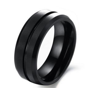 China Couple new retro-style black tungsten steel Tungsten Rings wholesale