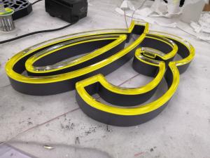 China White Neon Channel Letter Signs 24.5mm Stainless Steel For Advertising wholesale