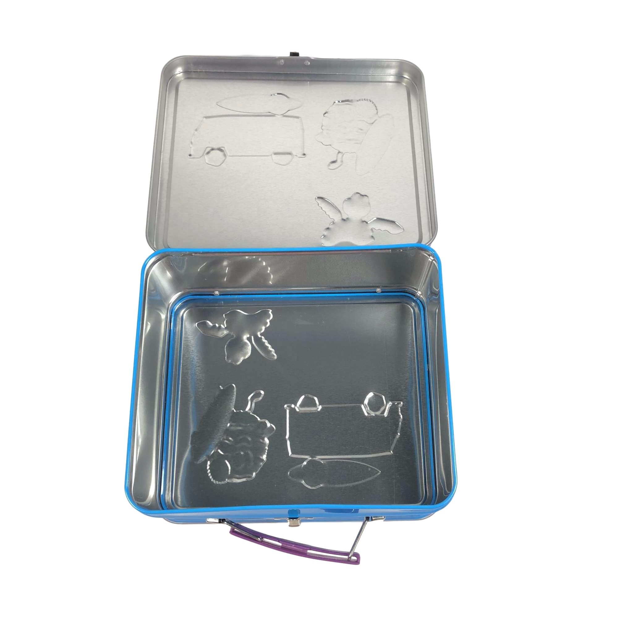 Custom Lunch Tin Boxes with Handles High Quality Tin Cans Vintage Metal Containers