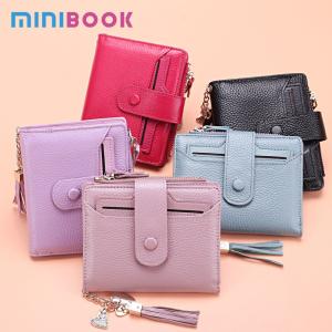 China PU Leather Lady Purse ID Window Card Sleeve Wallet Bifold Short Wallet with Custom Logo wholesale