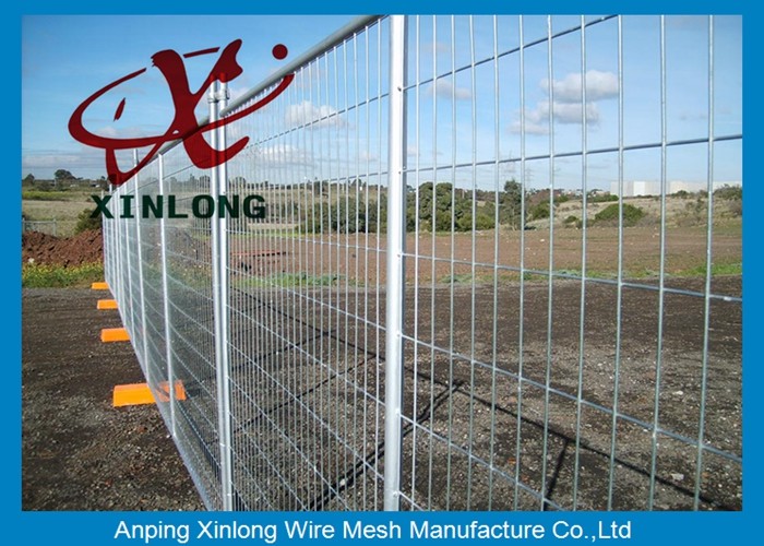 Security Temporary Fencing Panels Welded Wire Mesh Fence Metal Base Temporary Site