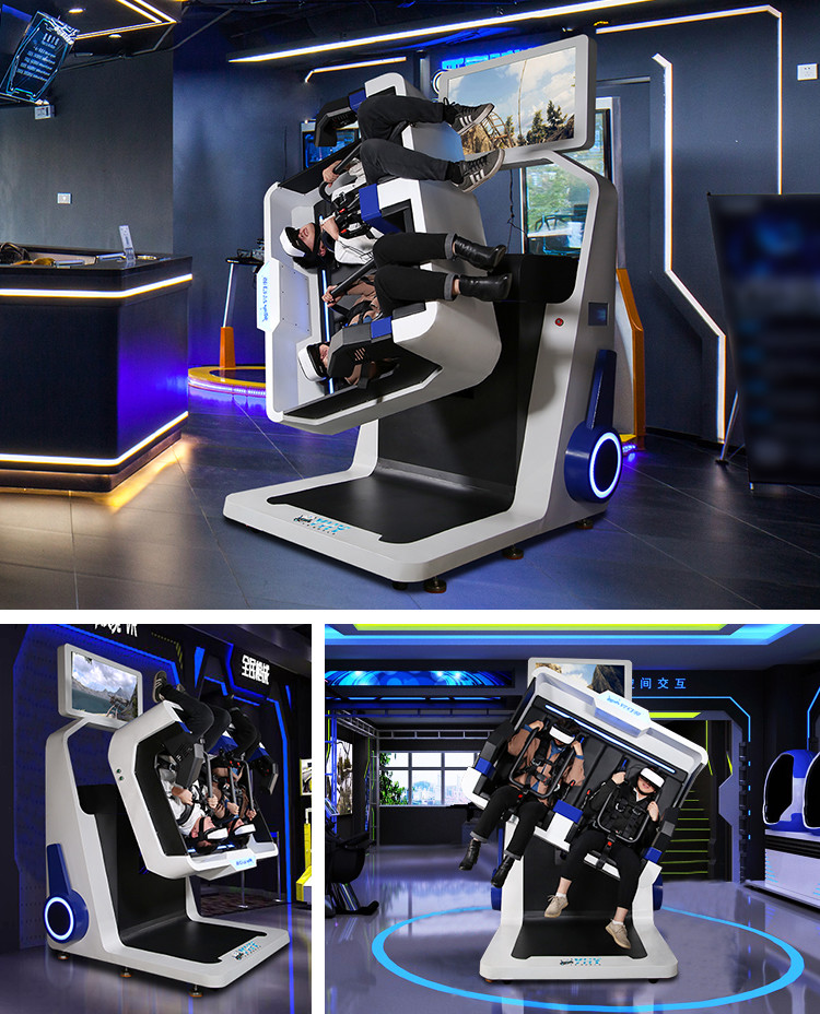 Theme Park 9D VR Simulator Double Seats 360 Degree Virtual Reality Equipment