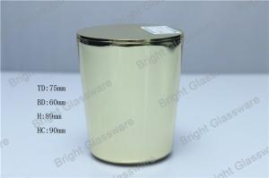 China top popular design electroplated gold candle holder with wax wholesale