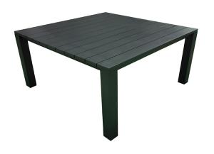 China Elegant 160 X 160 Cm Black Garden Dining Table Aluminium Assembled 76cm Height wholesale