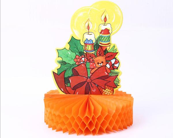 Foreign trade decoration handmade Christmas candle paper sculpture, creative