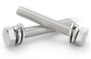 China Stainless Steel Hexagon Bolt With Spring And Plain Washer Hex Head SEMS Screws wholesale