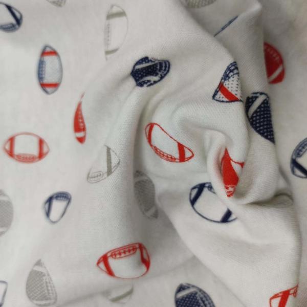 95% Cotton 5% Spandex Printed Interlock Knitted Fabric 190G 40S