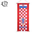 Croatia National Multicultural Flag Banners Shabby Canvas Print Picture Frame