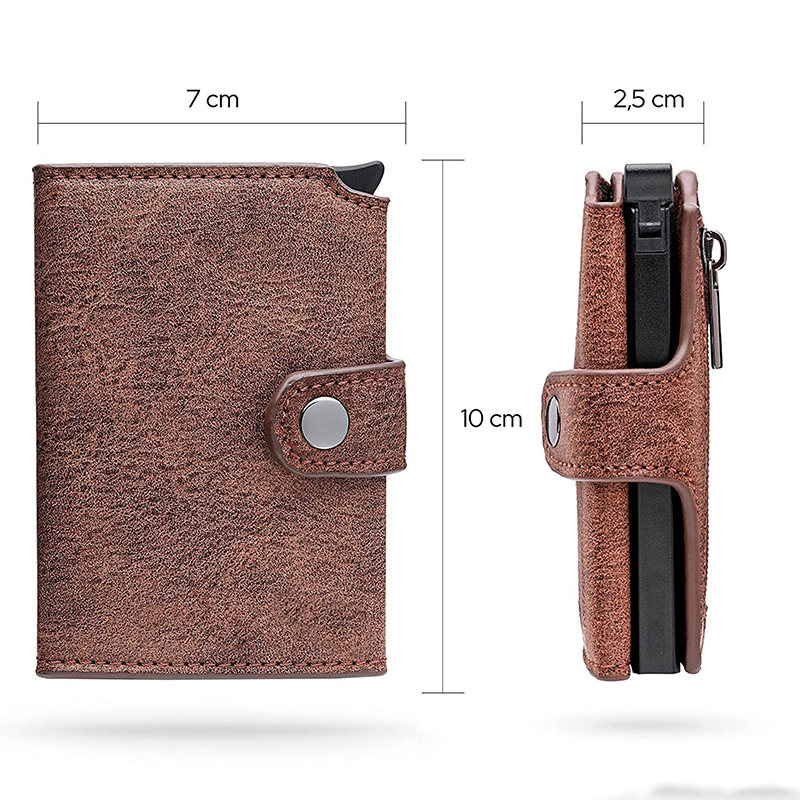 Effortless Card Access with Automatic Ejection and Genuine Leather RFID Card Holder