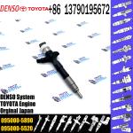 1KD-FTV Common Rail Fuel Nozzle Injector 095000-6180 095000-5890 For TOYOTA