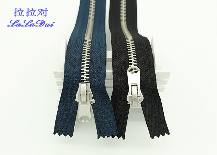 Normal Type 8# Antique Silver Closed End Zip Polyester Tape For Washed Pants And Jeans