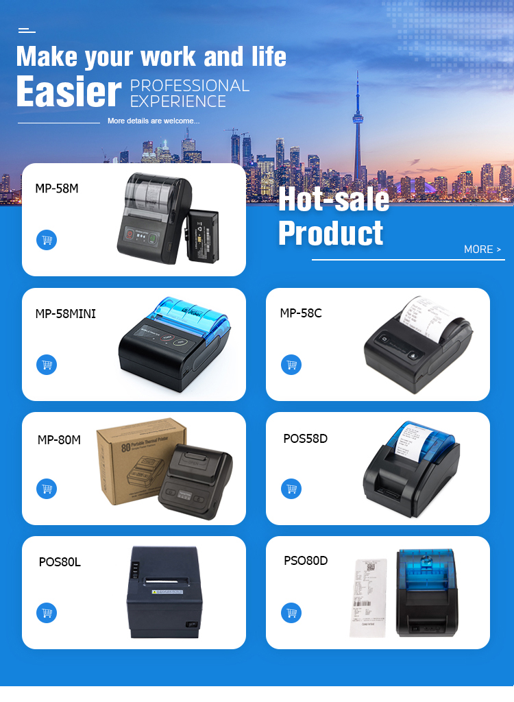 Compact and Portable 80mm Thermal Bill Printer Wireless USB Interface Symbols Content