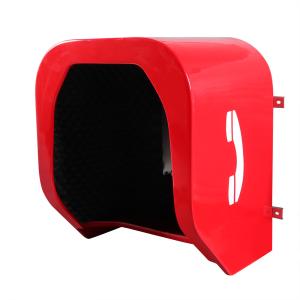 China Wall Mounted Waterproof Red Soundproof Telephone Booth wholesale