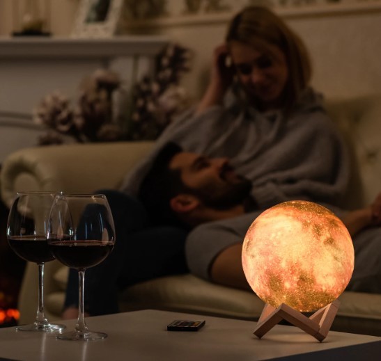 Wifi Smart Moon Lamp 3D Print 3500K Warm White For Home Decoration