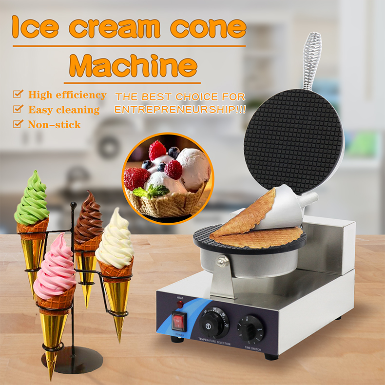 Electric Waffle Maker Machine for Snack Bar Non-stick Plate 250*350*250mm