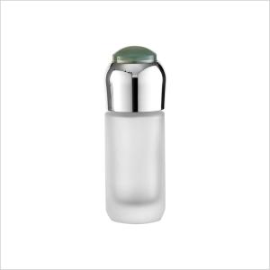 China Thick Bottom 30ml Glass Dropper Bottle Essential Oil Packaging Frosted Dropper Bottles Push Button Cap wholesale