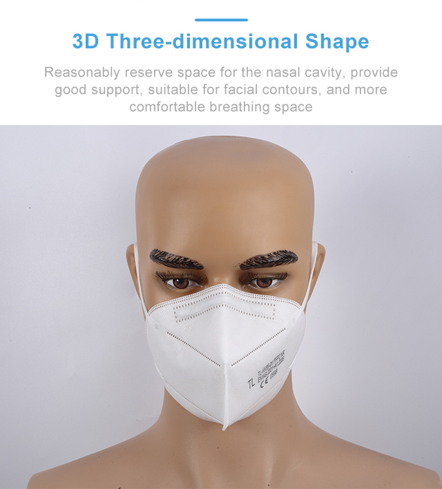 Factory Wholesale 5 ply KN95 Disposable Earloop Mask Folding Face Mask