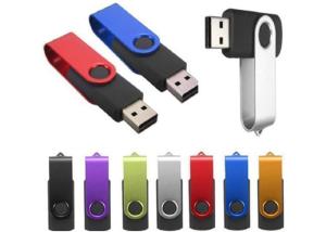 China Logo Printed Swivel USB Flash Drive , Plastic 4GB 8GB 16GB USB Thumb Drive wholesale