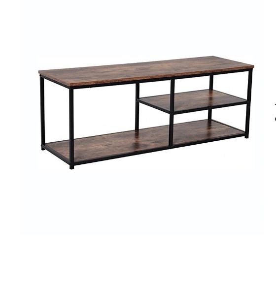 Eco Friendly 55inch Tv Organizer Shelf Industrial Metal Media Console