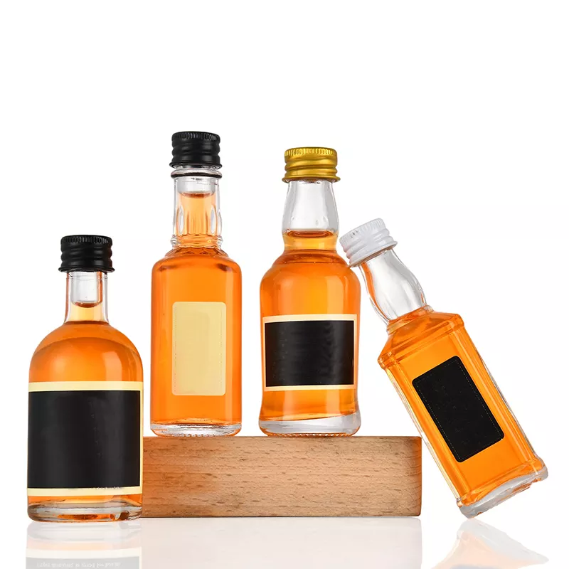 Collar Material 50ml Small Luxury Wine Bottle for Vodka Whisky Customized Design