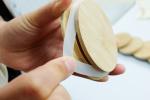 unicolor Coffee Bamboo Cup Cover Replacement Lid 12mm Thickness customized