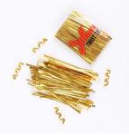 8cm Metallic Spool Golden Twist Tie for Bread and Gift Twist Ties for Bakery
