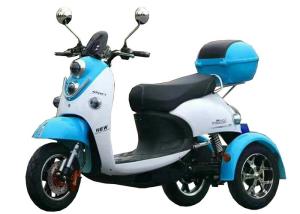 China Foldable Electric Three Wheel Motorcycle 60V 800W Hub Motor 20AH Battery Plastic Body wholesale