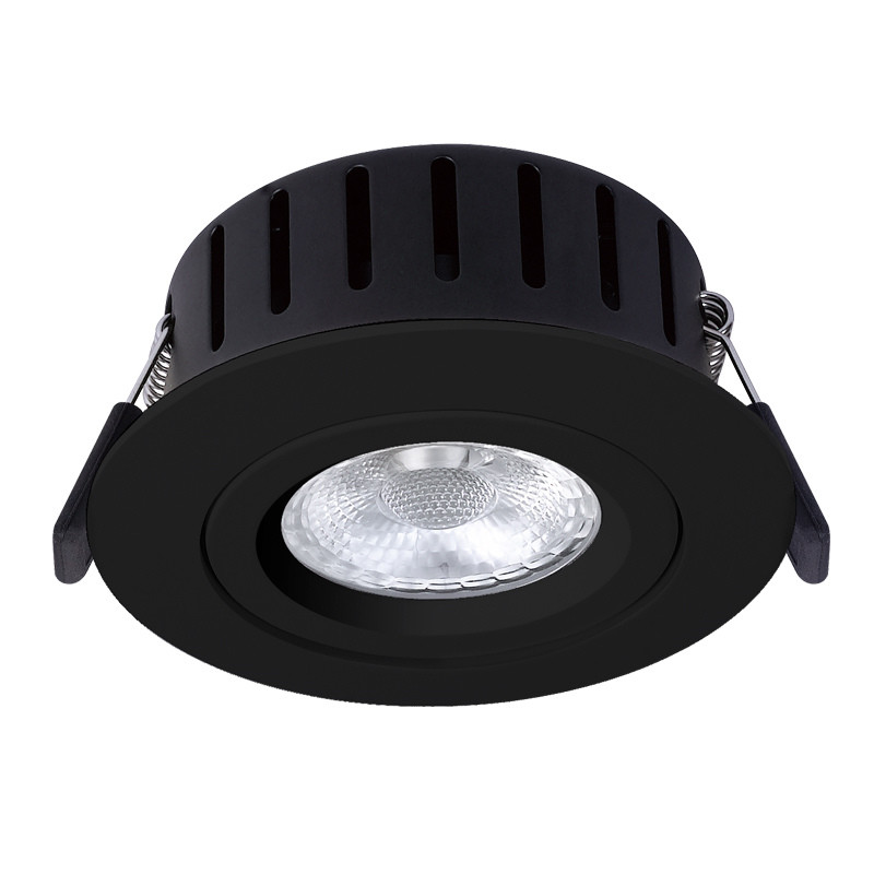Black Color IP44 Slim Recessed LED Downlight IC Rate