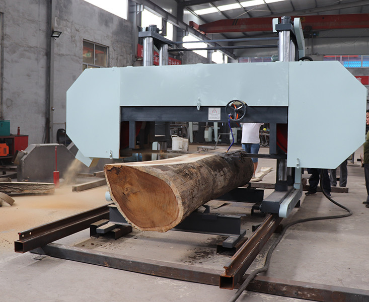 MJ3212 CNC automatic wood cutting vertical band saw machine, log vertical sawmill
