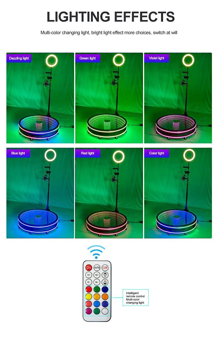Selfie Led 360 Photo Booth Spinning Fill Light Lamp 360 Photo Booth Manual