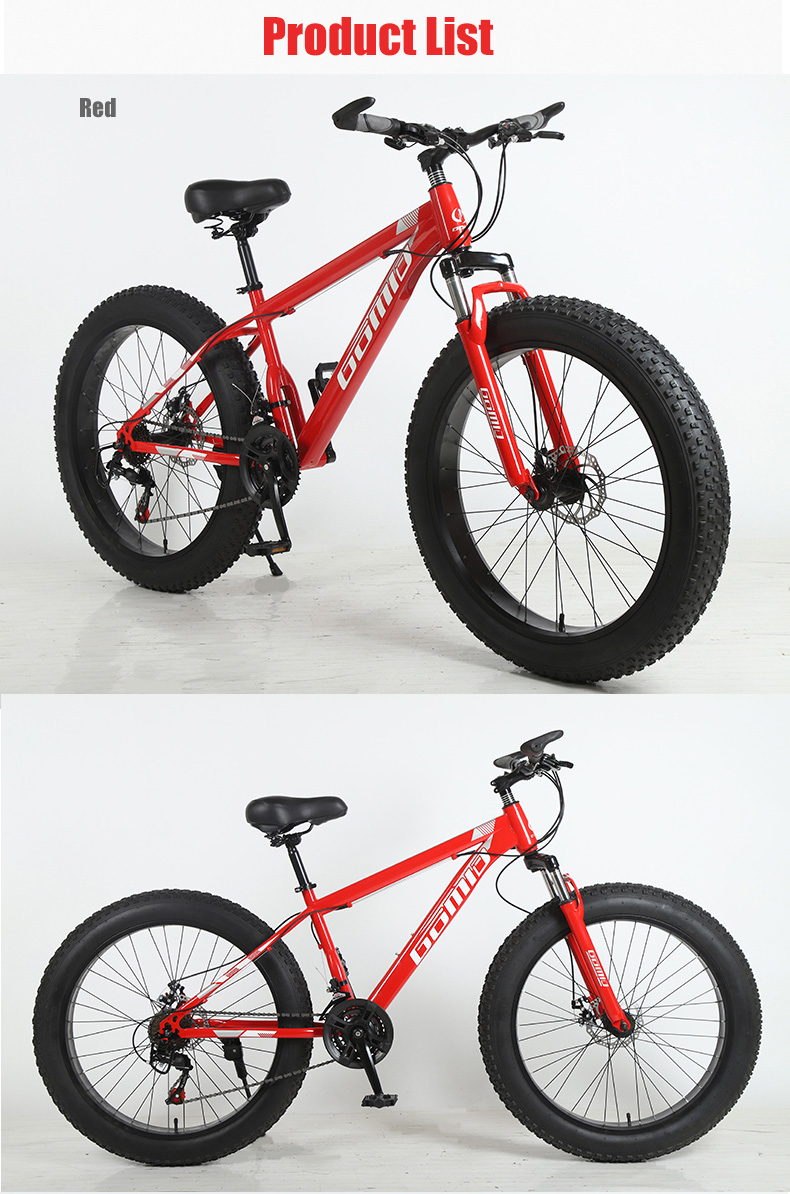 Comfortable Swallow Handlebar Fat Tire Bike OEM Customizable Snow Mountain Beach Cruisers Cycle Bicycle 26inches