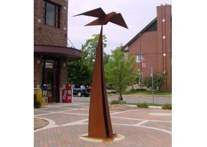 China Large Outdoor Art Decorative Corten Steel Abstract Sculpture Forging And Casting wholesale