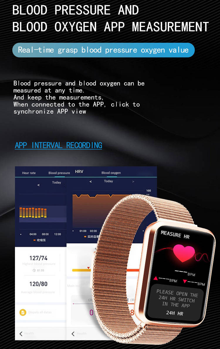 Realtek 8762C Women Smart Watch SMS TFT Calorie Monitoring Music Control
