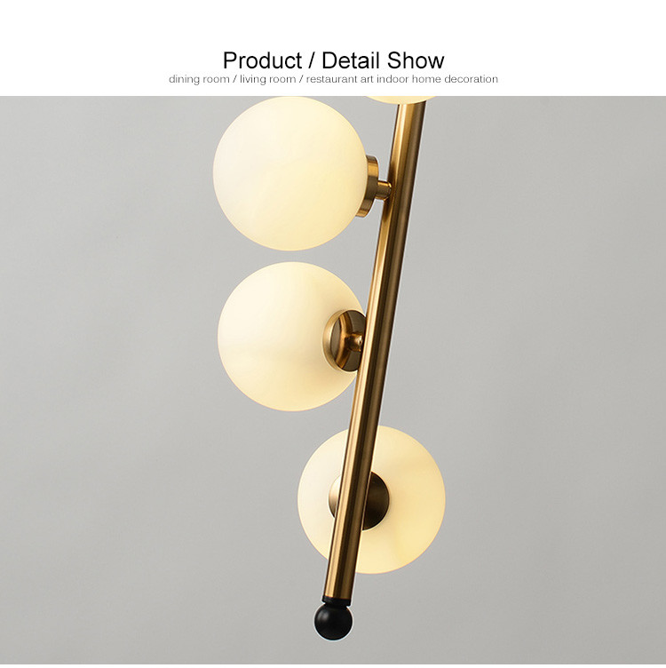Nordic Minimalism Glass Ball Pendant Lights for Bedroom Home Restaurant Spiral Pendant Light(WH-GP-131)