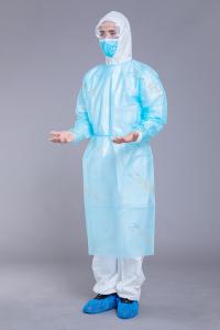 China White Blue 45g Disposable AAMI Level 3 Isolation Gown wholesale