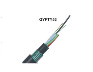 China Outdoor Fiber Optic Cable 2-144 Fibers GYFTY53 Standard Loose Tube With Steel Tape wholesale