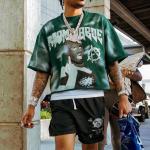 100% Cotton Cropped T Shirt Athletic Heavyweight Vintage Acid Wash Sun Faded T