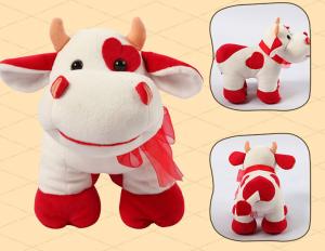 China Standing Pose RedBull Red Cow Milka Cow Plush Toys wholesale