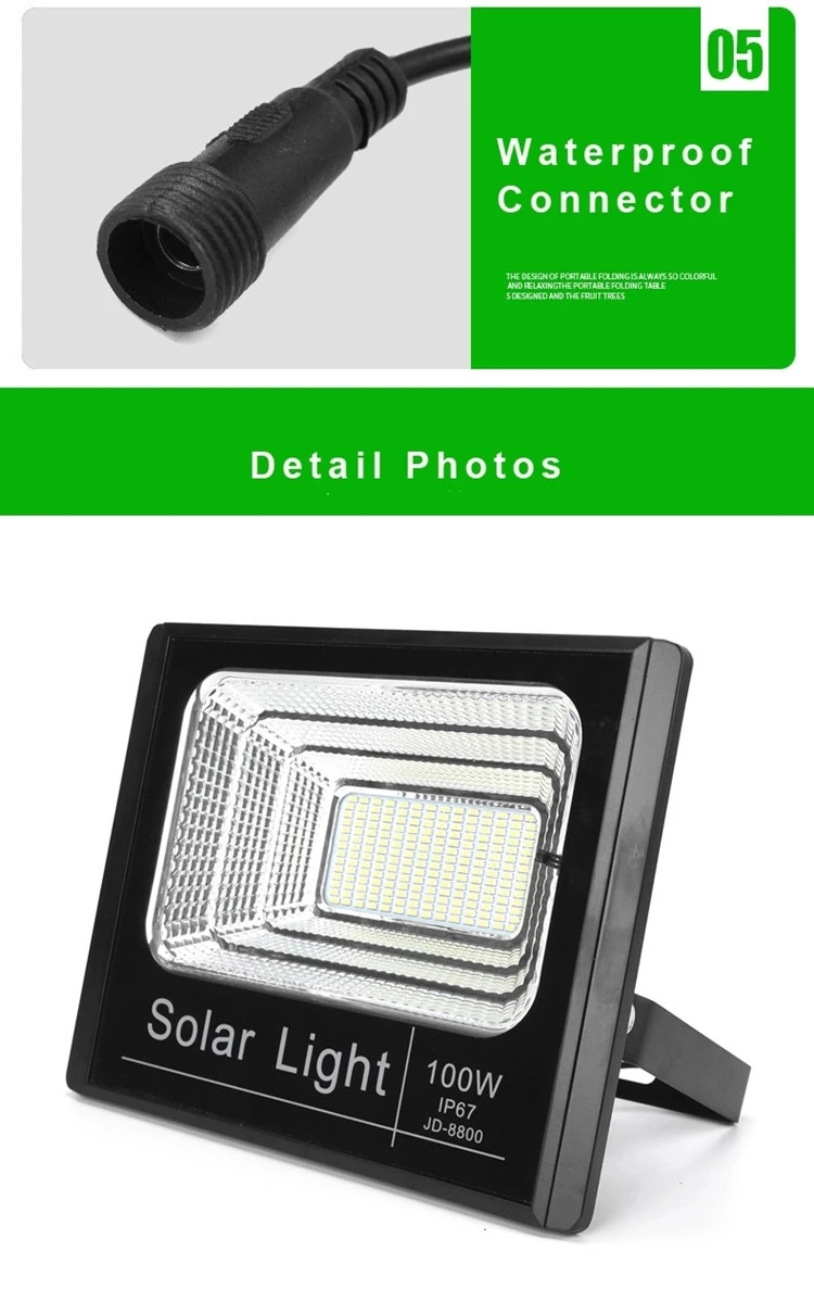 300 Watt High Powered Solar Flood Lights , Black 100 Watt Solar Flood Lights