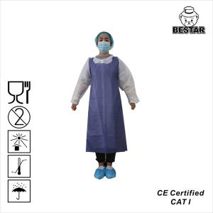 China PVC Biodegradable Plastic Aprons Purple Disposable Art Aprons wholesale