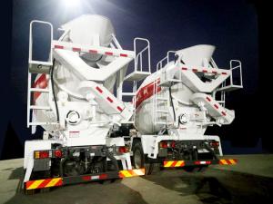 China 10 Cubic Meter Concrete Mixer Truck , Fast Feed Rate Ready Mix Truck Durable wholesale