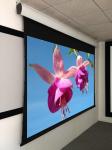 Tensioned 3d Movie Theater Projection Screen , Widescreen Roll Up Projection