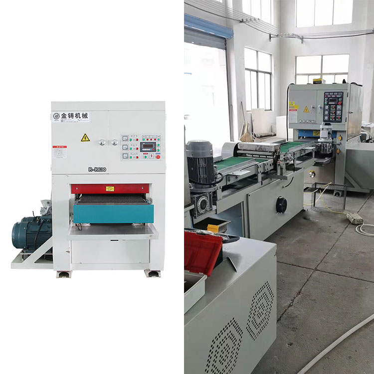 Double Sanding One Wide Belt Sanding Machine With Magnetic Water Grinder