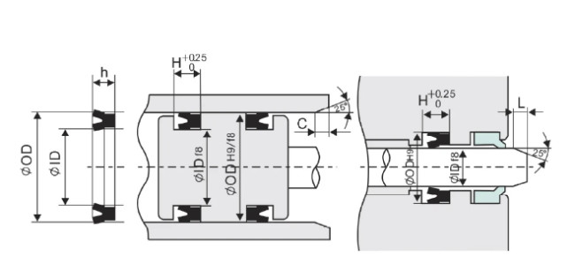 Single Lip Pneumatic Cylinder Seals Sakagami MYA MYA MYN-015 MYA15x19x2.8 Packing