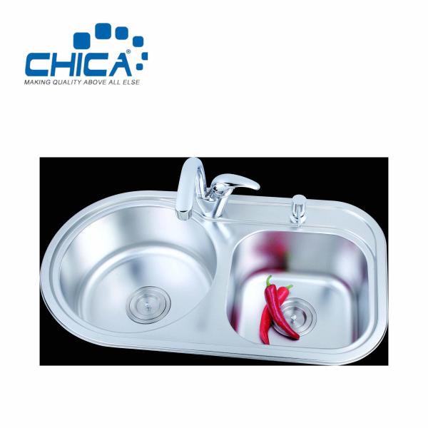 Press Kitchen Sink Double Bowl Kitchen Sink Stainless Steel Kitchen Sink For