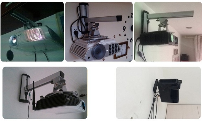 Wall Distance 375mm Projector Ceiling Mount Bracket 360 Adjustable