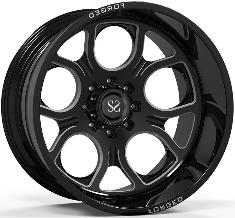 Off Road 4x4 Wheels 20x10 20x12 20x14 24x12 and 24x14 Gloss Black Deep Dish Rims