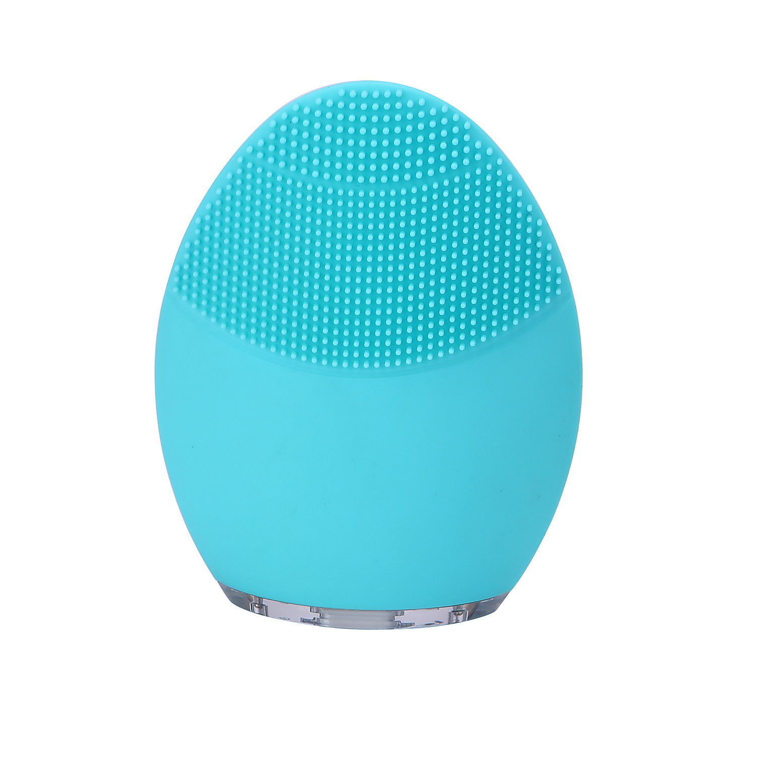 Electric Sonic Silicone Facial Cleansing Brush Waterproof Blue Color Custom