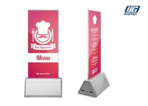 China Customized Acrylic Menu Holder With 10000 Mah Cell Phone Charger For Restaurant wholesale
