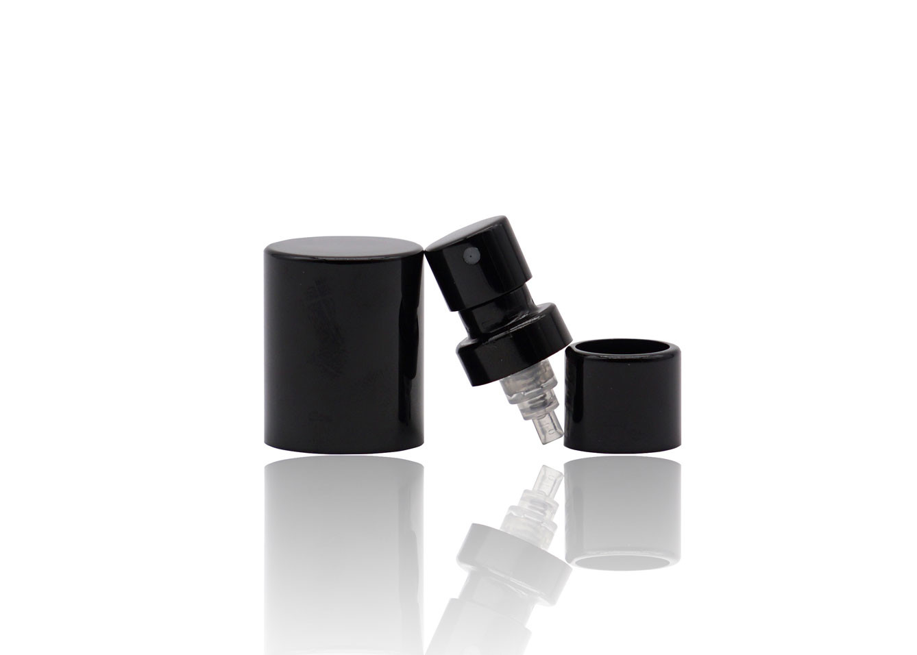 Aluminum Black Perfume Spray Pump Crimp FEA20 With Stepped Collar